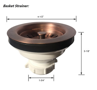 SIDNA Undermount Single Bowl Copper Kitchen Sink In Stock HB-1 - Sinda Coppercopper sink