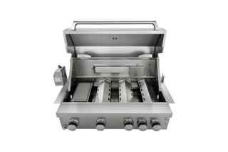 32 Inch 4-Burner Gas BBQ Grill with Rotisserie in Stainless Steel - THOR  Kitchen
