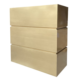 SINDA Modern Box Shape Brushed Brass Range Hood