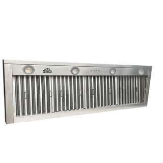 SINDA Built-In/Insert Range Hood in Stainless steel, 54 in. 1200CFM Range Hood Insert with Adjustable Light, H0154 (6 Working Days Delivery) - Sinda CopperVent54" Liner + 1200CFM Internal Motor (8"Round Duct)