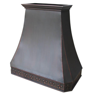 SINDA|High-end Classic|Antique Copper|Decorative Fleur Apron|Custom Kitchen Range Hood