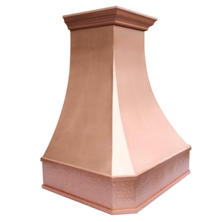 Luxury Classic|Curve Sided|Decorative Apron|Natural Copper Custom Range Hood|SINDA