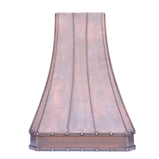 SINDA Luxury Classic Decorative Straps Hammered Apron Copper Custom Vent Hood