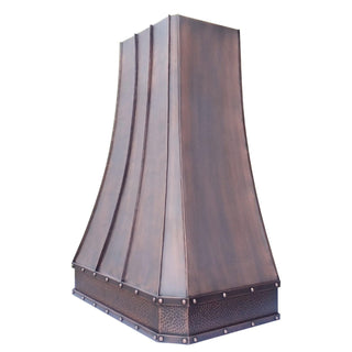 Top Ranked Classic Decorative Hammered Apron Copper Custom Range Hood-SINDA