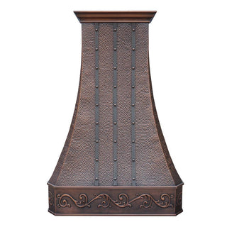 Classic Shape|Decorative Straps|Antique Copper|Custom Range Hood|SINDA