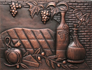 SINDA Classic Kitchen Copper Backsplash Handmade Elegant Wall Art CB-2 - Sinda Copper