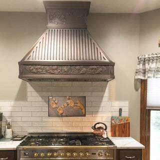 SINDA Classic Kitchen Copper Backsplash Handmade Elegant Wall Art CB-5 - Sinda Copper