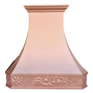 SINDA Premium Handmade Flower Decorative Apron Copper Custom Kitchen Hood