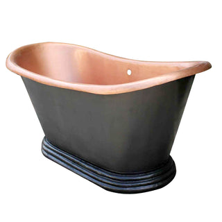 SINDA Copper Soaking Double Slipper Freestanding Tub SCB-S6 - SINDA