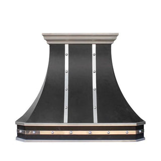 SINDA Custom Curved Black Stainless Steel Kitchen Vent Hood