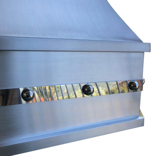 Curved Stainless Steel Range Hood Straps and Rivets- Sinda Copper