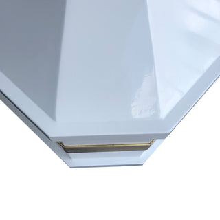 SINDA Curved White Stainless Metal Range Hood