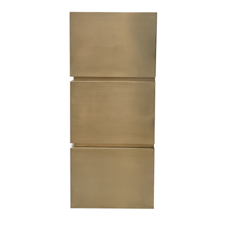 SINDA Handcrafted Box Shape Brushed Brass Range Hood