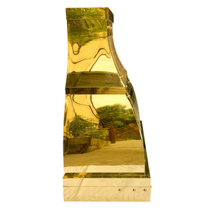 SINDA Premium Handcrafted Polished Brass Range Hood 