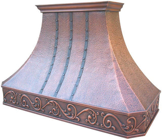Designer|Decorative Accent|Hammered Copper|Custom Kitchen Vent Hood|SINDA