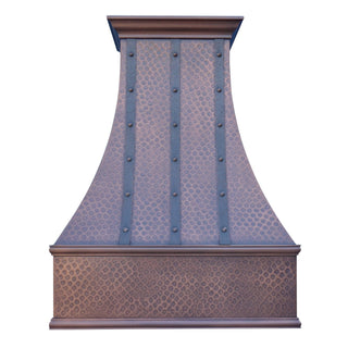 Decorative Antique Copper Kitchen Range Hood H7TRC l Free Samples Available l SINDA Copper