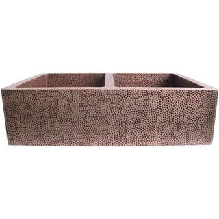 SINDA Equal Bowl 14 Gauge Farmhouse Apron Copper Kitchen Sink KEA-1 - Sinda Coppercopper sink