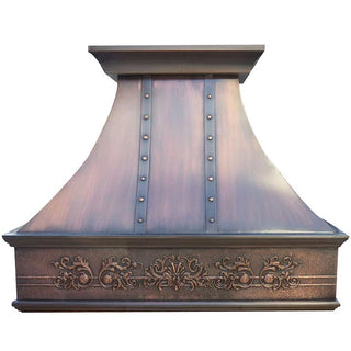 SINDA H7SA2 Hand Hammered Copper Oven Hood - Sinda Copper