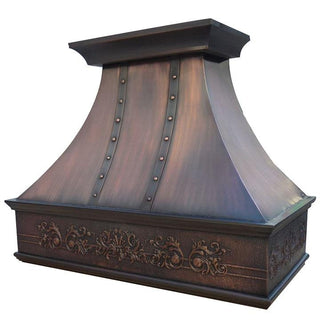 SINDA H7SA2 Hand Hammered Copper Oven Hood - Sinda Copper