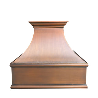 SINDA Hammered Copper Range Hood Wall Mount In Stock H7SW3027, 30"W x 21"D x 27"H - Sinda CopperCopper Range Hood30”W x 21”D x 27”H (Wall Mount)