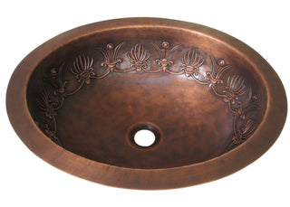 SINDA Hand Hammered Copper Bathroom Sink VBS-12 - Sinda Coppercopper sink