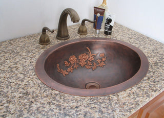 SINDA Hand Hammered Copper Bathroom Sink VBS-4 - Sinda Coppercopper sink