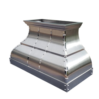 SINDA Handcrafted Bell Shaped Range Hood in Brushed Stainless Steel SRH1-2-C-2TR 