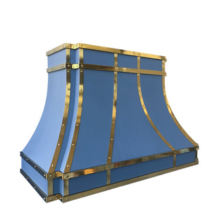 SINDA SRH33 Premium Stainless Steel Kitchen Hood with Brass Straps & Rivets