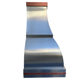 Handcrafted Bell Shape Brushed Stainless Steel Vent Hood - SINDA