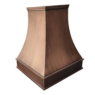 Top rated custom copper range hood in antique copper by sinda