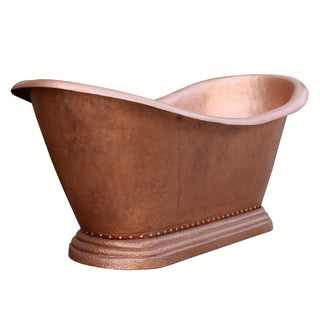 SINDA Handmade Copper Bathtub Double-Slipper SCB-S1 - Sinda Copper