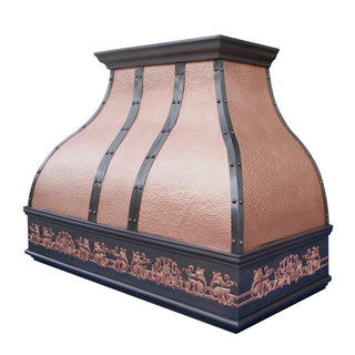 Decorative Copper Vent Hood with Special Apron Design l Free Shipping l SINDA Copper