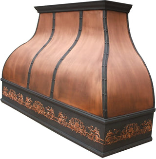 SINDA H2PA Custom Kitchen Hood in Antique Copper Smooth Texture l Stylish Design l Free Custom Design