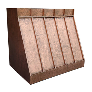 SINDA Vintage Copper Kitchen Range Hood with Vertical Straps - Fully Customizable - SINDA Copper