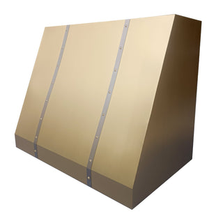 SINDA Brass Sloped Stainless Steel Vent Hood SRH11-2TR-S - SINDARange Hood