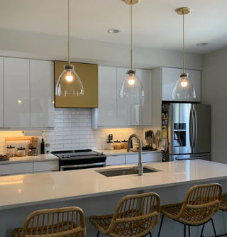Modern Square Box Brushed Brass Kitchen Vent Hood