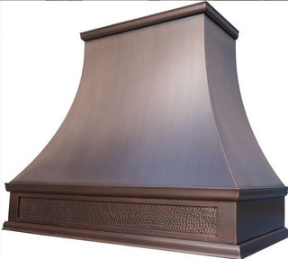 SINDA Copper Rustic Copper Kitchen Hood in Antique Copper l Unique Design I Free Delivery