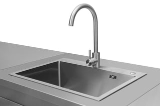 SINDA Outdoor Kitchen Sink Cabinet in Stainless Steel - Sinda CopperFree Standard Shipping (About 2 weeks of the lead time)