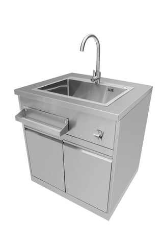 SINDA Outdoor Kitchen Sink Cabinet in Stainless Steel - Sinda CopperFree Standard Shipping (About 2 weeks of the lead time)