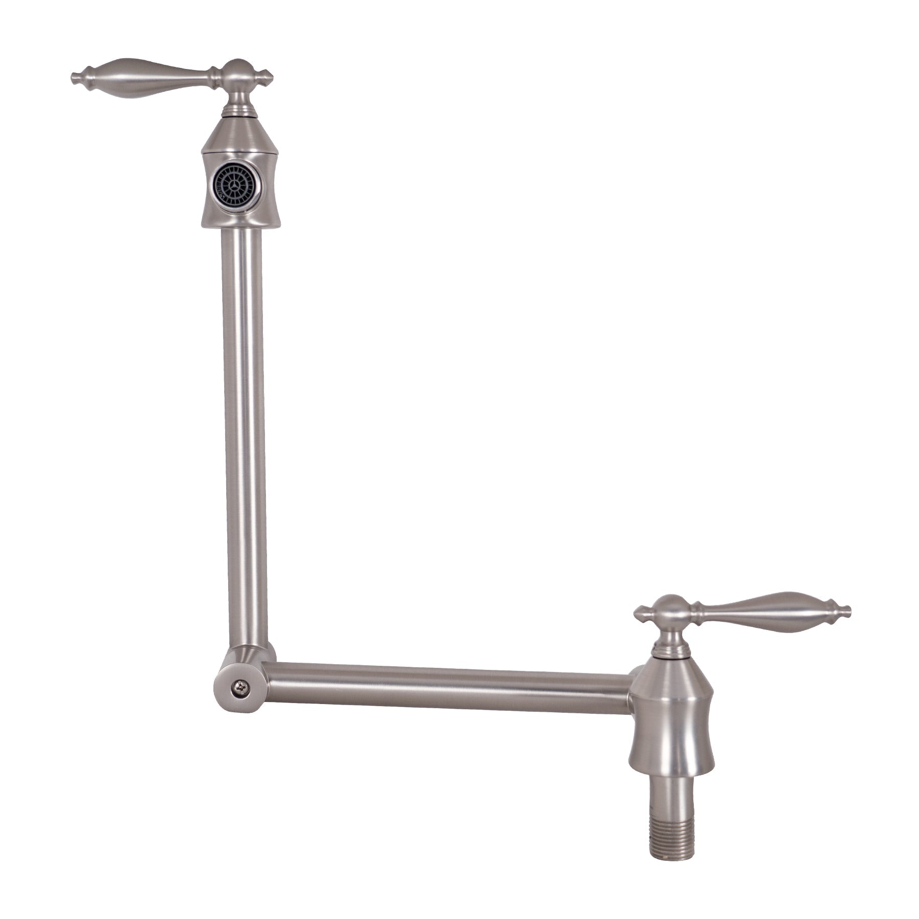SINDA Wall Mount Pot Filler Faucet - Brushed Copper Swing Arm Kitchen Faucet