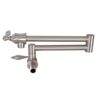 SINDA Pot Filler Kitchen Faucet Wall Mount Kitchen Sink, ‎Brushed Niickel, AF6232-5-BN - Sinda Copper