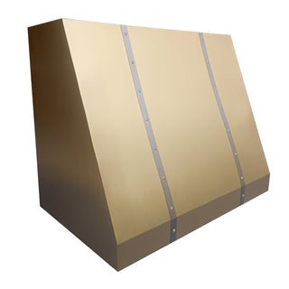 SINDA Brass Sloped Stainless Steel Vent Hood SRH11-2TR-S - SINDARange Hood