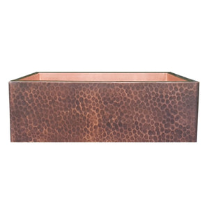 SINDA Single Bowl 14 Gauge Farmhouse Apron Copper Kitchen Sink KSA-3 - Sinda Coppercopper sink