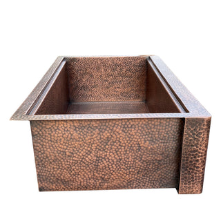 SINDA Single Bowl 14 Gauge Farmhouse Apron Copper Kitchen Sink KSA-4 - Sinda Coppercopper sink