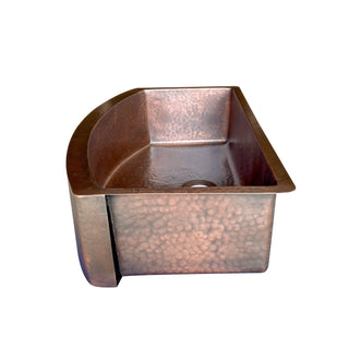 SINDA Single Bowl 14 Gauge Farmhouse Apron Copper Kitchen Sink KSAR-10 - Sinda Coppercopper sink