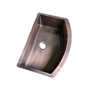 SINDA Single Bowl 14 Gauge Farmhouse Apron Copper Kitchen Sink KSAR-12 - Sinda Coppercopper sink