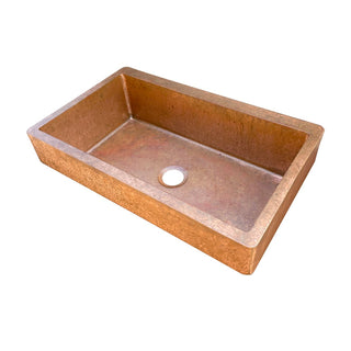 SINDA Single Bowl 14 Gauge Vantage Copper Kitchen Sink KSAR-V - Sinda Coppercopper sink
