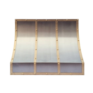 SINDA SRH8-TRB High End Stainless Steel Kitchen Hood with Brass Accents