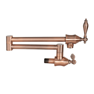 SINDA Solid Brass Pot Filler Kitchen Faucet Wall Mount Kitchen Sink, ‎AF6232-5-BC - Sinda Copper