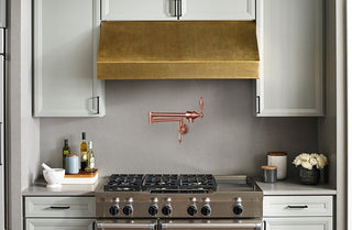 SINDA Solid Brass Pot Filler Kitchen Faucet Wall Mount Kitchen Sink, ‎AF6232-5-BC - Sinda Copper